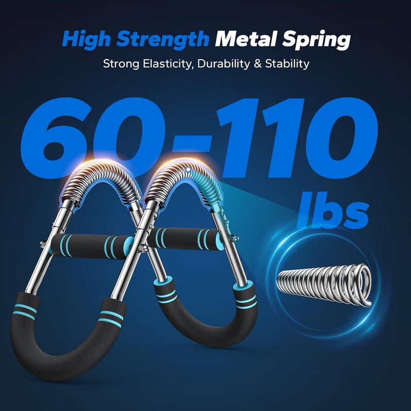 Merach Twister Arm Trainer, Adjustable Power Twister Bar, Chest Workout Equipment for Men, Portable Upper Body Workout Machine, Detachable Spring Resistance Home Fitness Equipment - Image 4